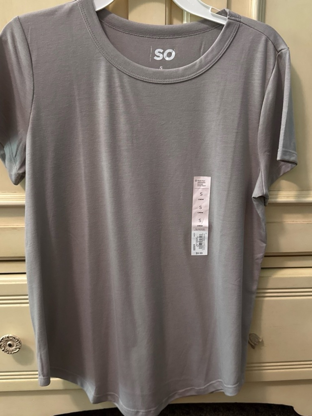 SO Women’s Short Sleeve Crew T-Shirt - Light Grey Taupe